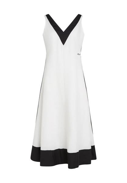 Karl Lagerfeld Bw Linen Blend Dress Pristine (B2W13026461) Women