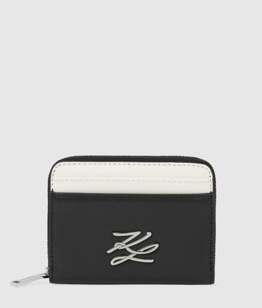 Karl Lagerfeld K/Autograph Sm Zip Wallet Black/White (B2W32005998) Women