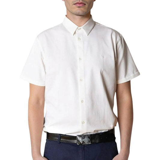 Clean Cut Copenhagen Clean Formal Stretch SS Classic Shirt (CC2588-WHITE) Men