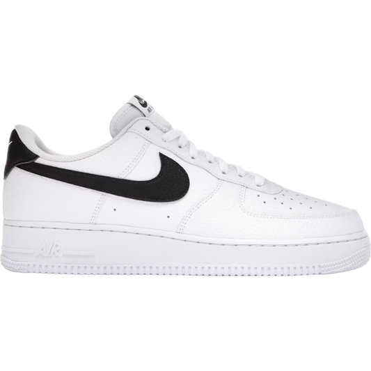 Nike Air Force 1 Low '07 White Black Pebbled Leather Men