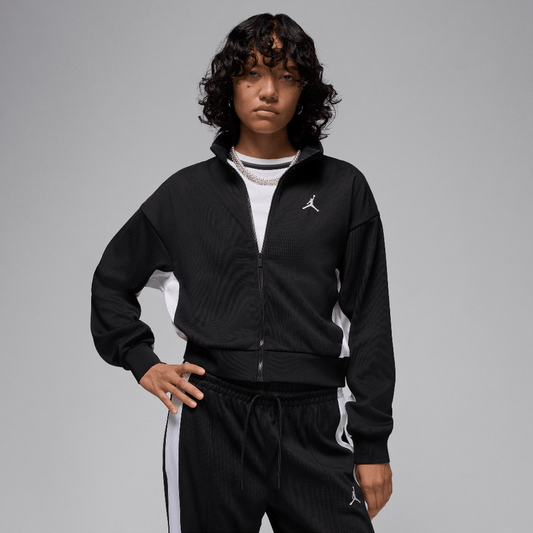 Jordan Women's Knit Jacket Black/White/White (FV7104-010) Women
