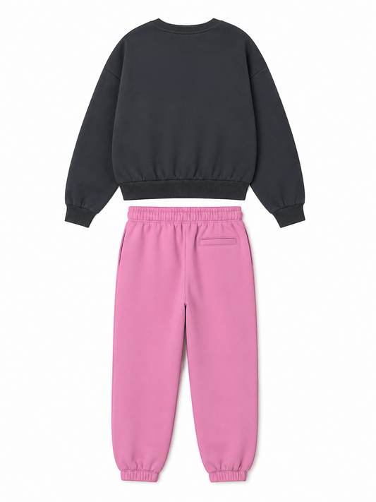 John Richmond Set Sweatshirt+Pants Durosin White / Black (HGA26002CF) Kids