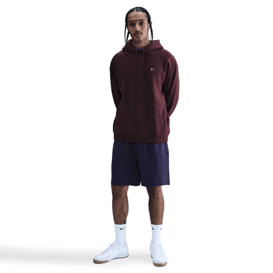Nike Solo Swoosh Men's Pullover Hoodie Burgundy Crush/Burgundy Crush/White (HV1082-652) Men