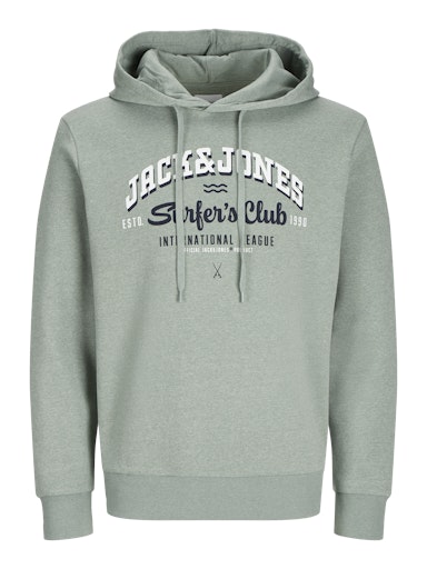 Jack & Jones Essentials JJELOGO SWEAT HOOD 2 COL 24/25 NOOS Iceberg Green (12255617-IcebergGreen) Men