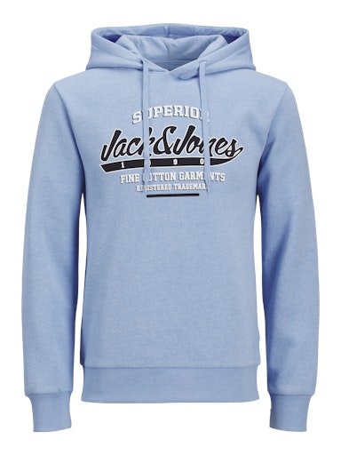 Jack & Jones Essentials JJELOGO SWEAT HOOD 2 COL 24/25 NOOS Chambray Blue (12255617-ChambrayBlue) Men