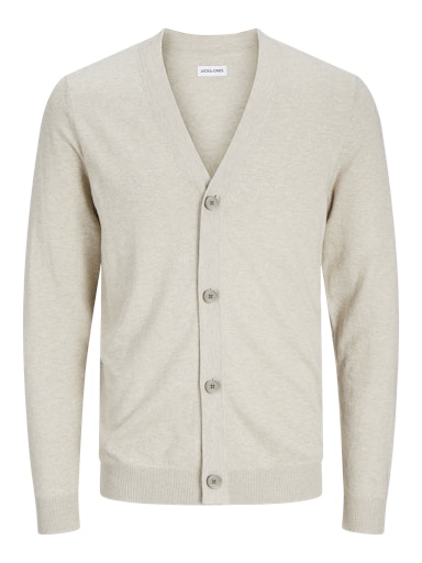 Jack & Jones Essentials JJEEMIL KNIT BUTTON CARDIGAN NOOS Oatmeal (12257492-Oatmeal) Men