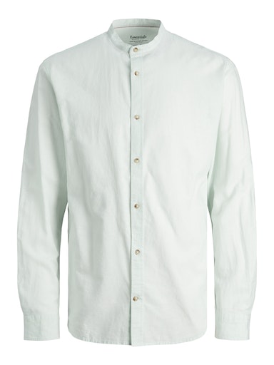 Jack & Jones Essentials JJESUMMER BAND LINEN BLEND SHIRT LS SN Soothing Sea (12248385-SoothingSea) Men