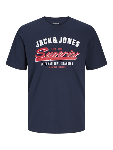 Jack & Jones Essentials JJELOGO TEE SS O-NECK 2 COL SS25 SN Sky Captain (12268267-SkyCaptain) Men