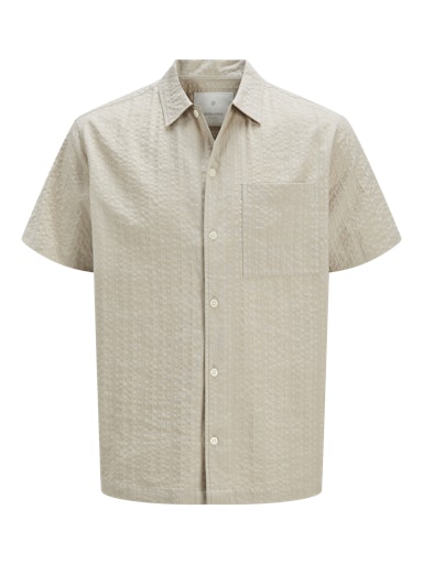 Jack & Jones Premium JPRCCEASTON SEERSUCKER S/S SHIRT LN Silver Lining (12274745-SilverLining) Men