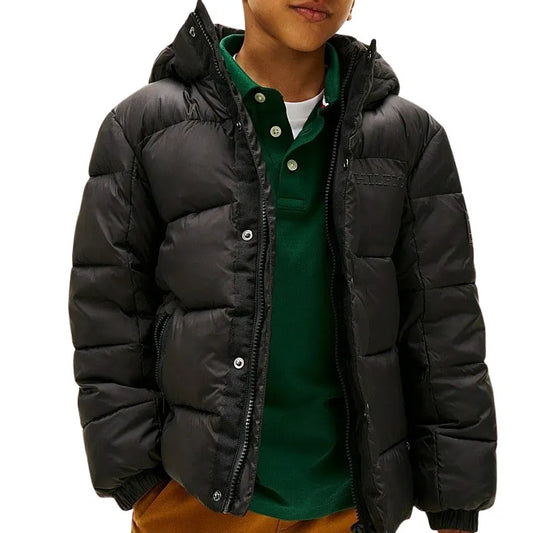 Tommy Hilfiger Mixed Texture Hooded Puffer Winterjacket (KB0KB10093-BDS) Kids