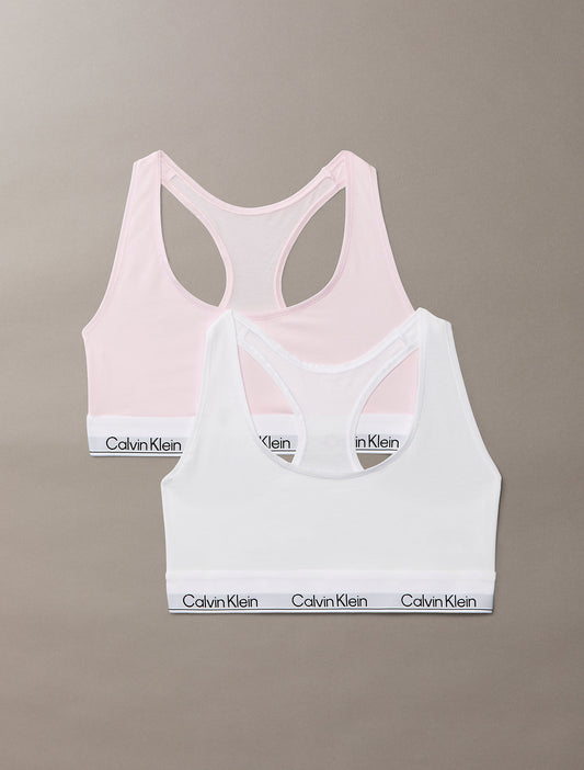Calvin Klein White/Cradle Pink Top (LV00QF8494-3E5) Women