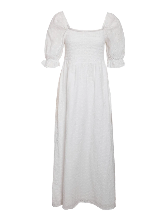 Sommer 2/4 Broderie Maxi Dress Bright White (27035196) Women