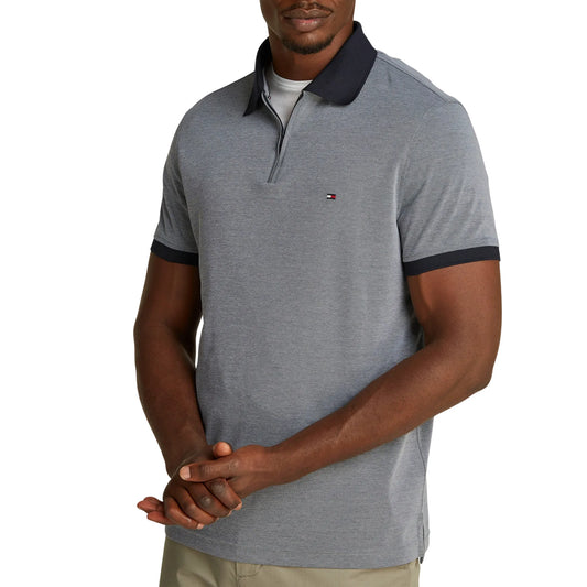 Tommy Hilfiger Performance Quarter Zip Polo Shirt Blue (MW0MW38492-0GY) Men