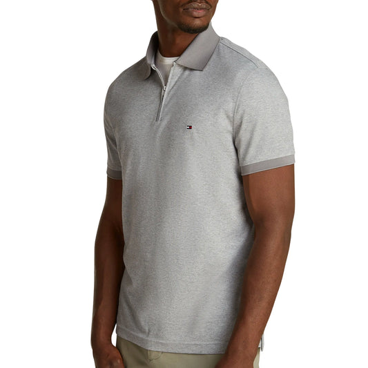 Tommy Hilfiger Performance Quarter Zip Polo Shirt Light Grey (MW0MW38492-0IM) Men