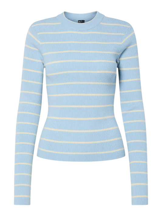 Mira New Long Sleeve O-Neck Knit Cashmere Blue (17158955) Women