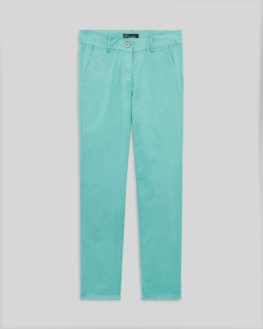 L´OLIVE VERTE Trousers Blue Turquoise (14P1153C11) Women