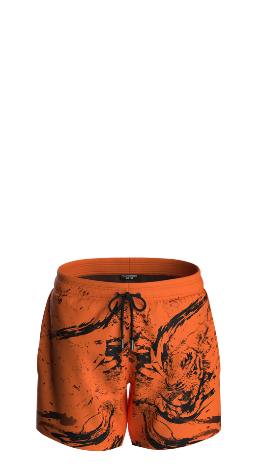 Plein Sport WATER TIGER MEDIUM BOARDSHORT (PS26MBM05_86_ORANGE_FLUO) Men