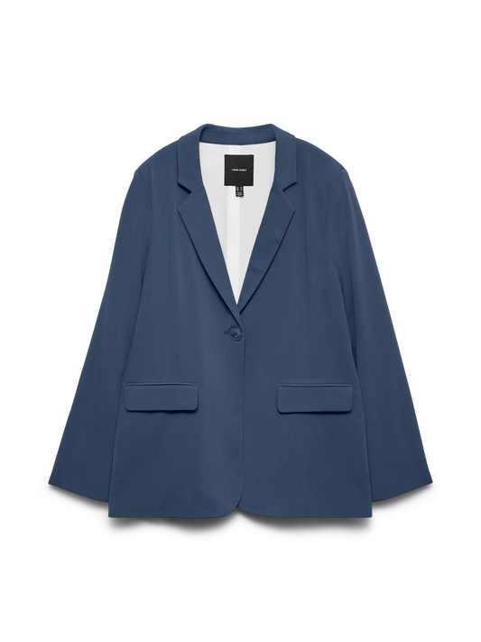 Tena Long Sleeve Loose Back Detail Blazer Dark Denim (10340016) Women