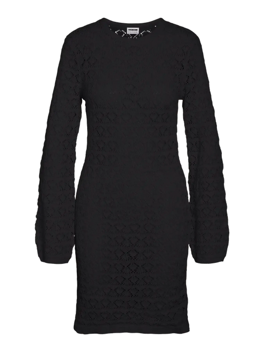Aika Long Sleeve Flared Sleeve Knit Dress Fwd Black (27036931) Women