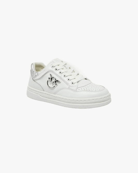 MANDY 21 - SNEAKER CALF LEATHER WHITE/SILVER Women
