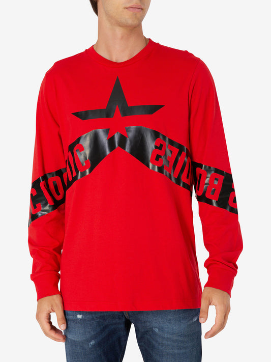 Diesel T-Just-Ls-Star Printed Shirt Red (SUNICE-3133050) Men