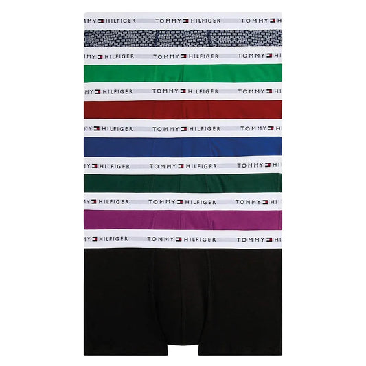 Tommy Hilfiger Signature Print Logo Waistband Trunks Boxershorts (7-pack) Black  (UM0UM03383-0U6) Men