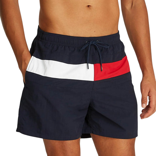 Tommy Hilfiger Flag Medium Drawstring Swimshort Dark Blue  (UM0UM03474-DW5) Men