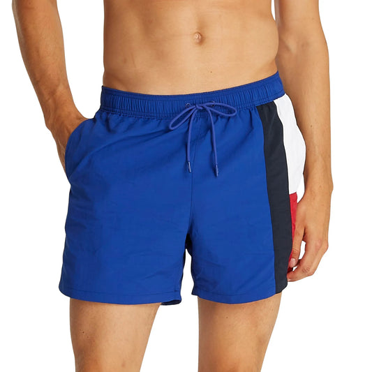 Tommy Hilfiger Flag Slim Medium Drawstring Swimshort Blue  (UM0UM03483-D03) Men