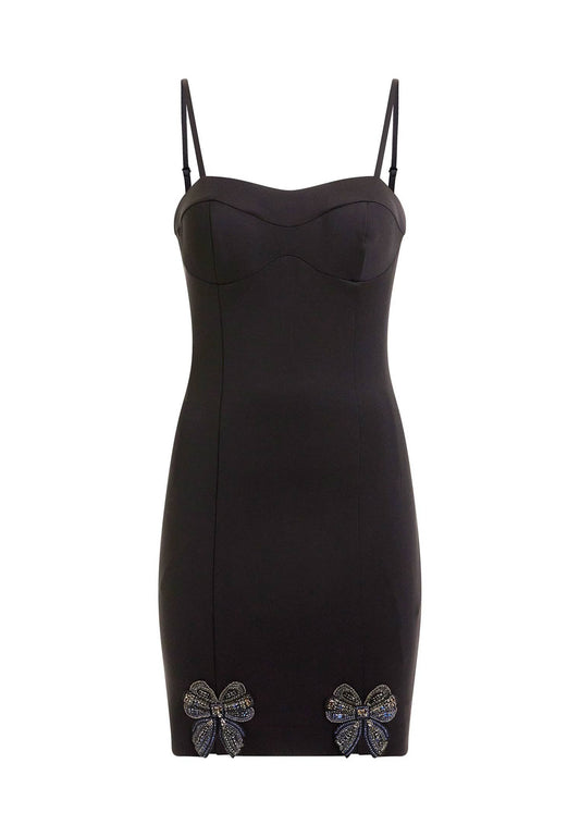 Guess Dress Strassverzierung Black (GU121C1AP-Q11) Women