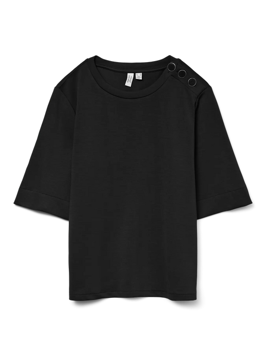 Freya 2/4 O-Neck Top Black (10338506) Women