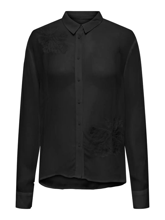 Jada Long Sleeve Embroidery Shirt Exp Black (15350574) Women