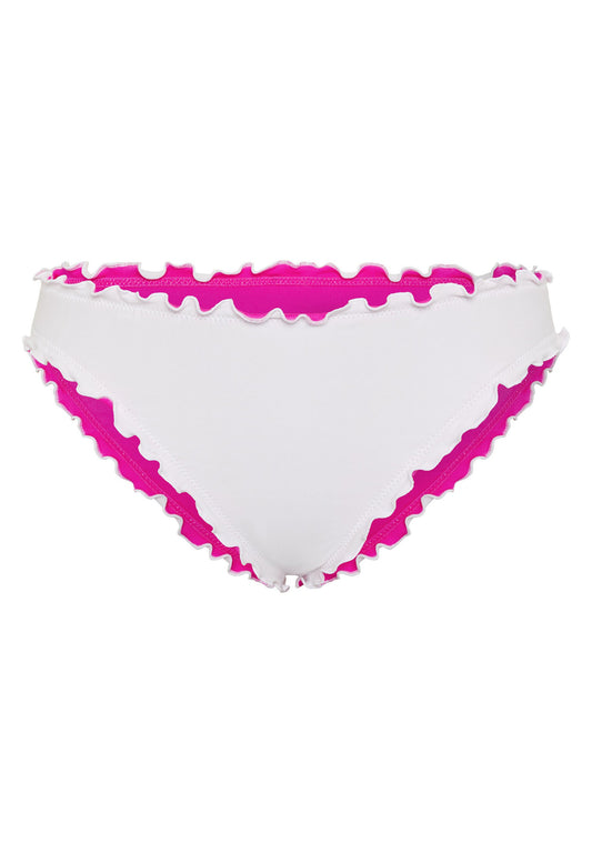 Mix & Match Bikinihose unifarben mit Rüschendetails Women