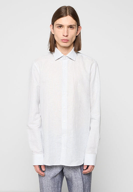 STRIPE LINEN SLIM SHIRT Men