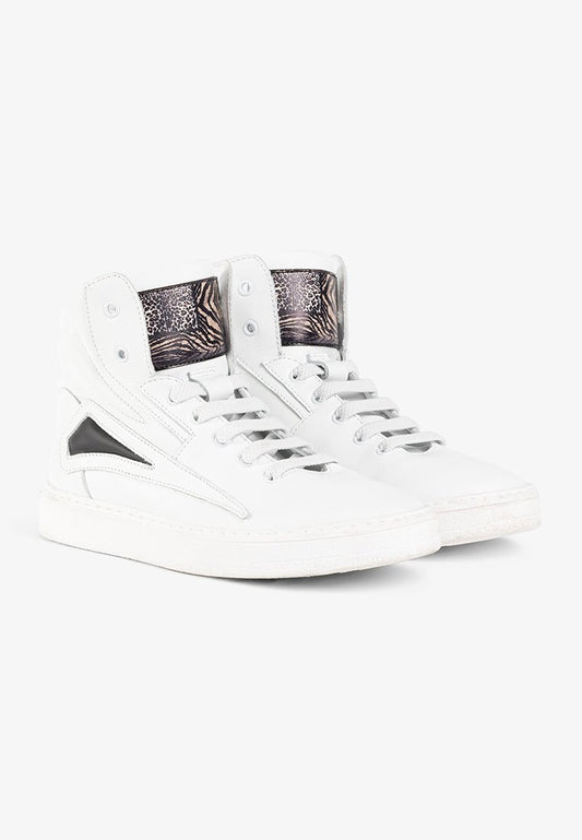 Roberto Cavalli Junior boy leather high sneakers zip (ZZO1RD124) Kids