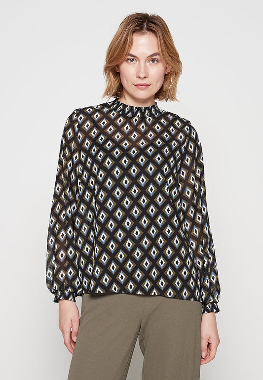 ONLY ONLSIA L/S SMOCK TOP PTM Multi-Coloured (ZZO1T1K48-T00) Women