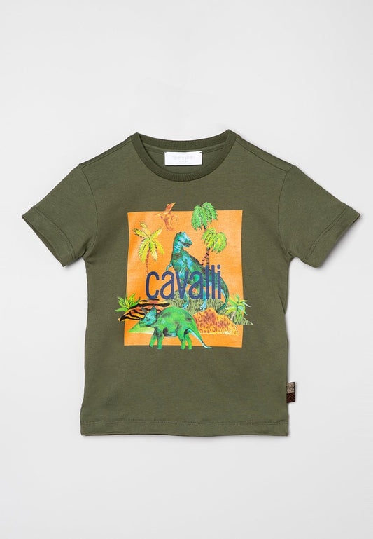 Roberto Cavalli Junior Boy T-shirt khaki (ZZO1Y6M74-N00) Kids