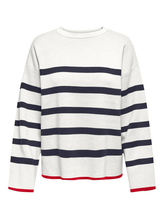 Only ONLALBERTE LS STRIPE O-NECK CC KNT (11093977) Women