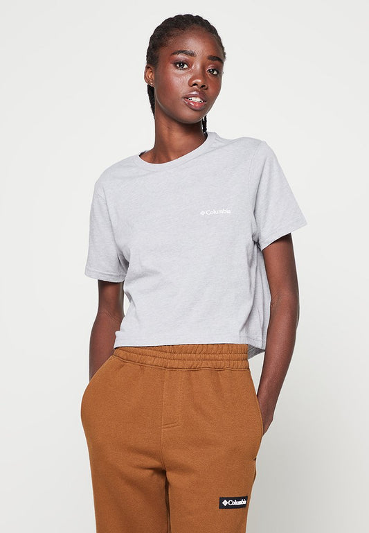 Columbia CSC River 1/2 Crop Tee Grey (ZZO1XJG05-C00) Women