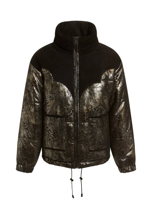 Guess Echtleder-Steppjacke Paisley-Print Women