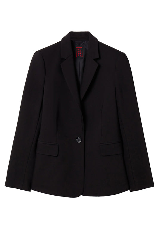 Solid colour single-breasted blazer.. Women