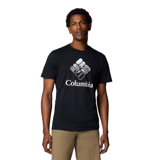 Columbia M Rapid Ridge Graphic Te Black, Heavenly Stacked Gem (1888813001) Men