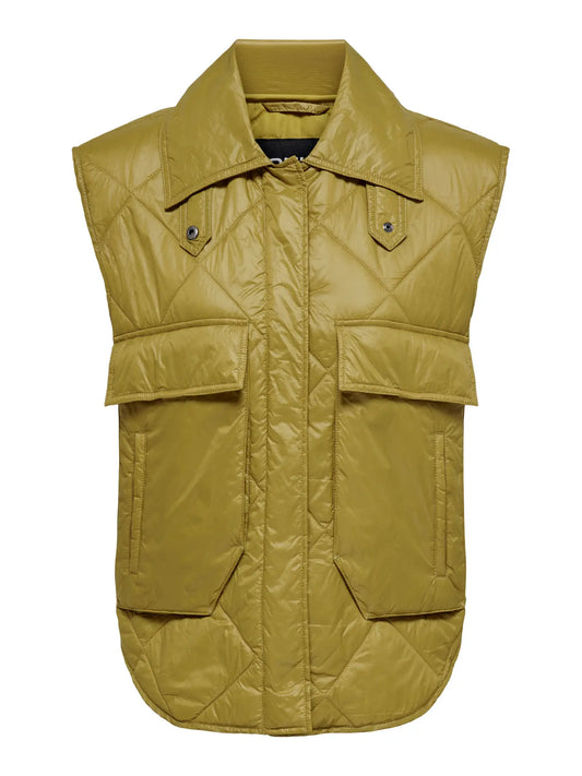 Fie Quilted Waistcoat Otw Burnished Gold (15306714) Women