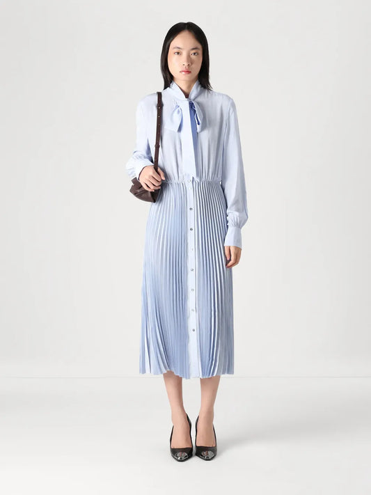 Karl Lagerfeld Pleated Shirt Dress Kentucky Blue (A1W130201KZ) Women