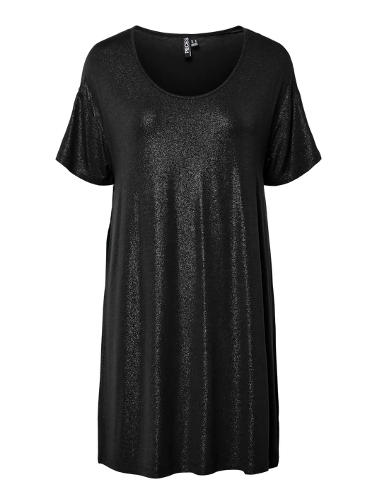 Alice Short Sleeve Glitter Dress Black (17162459) Women