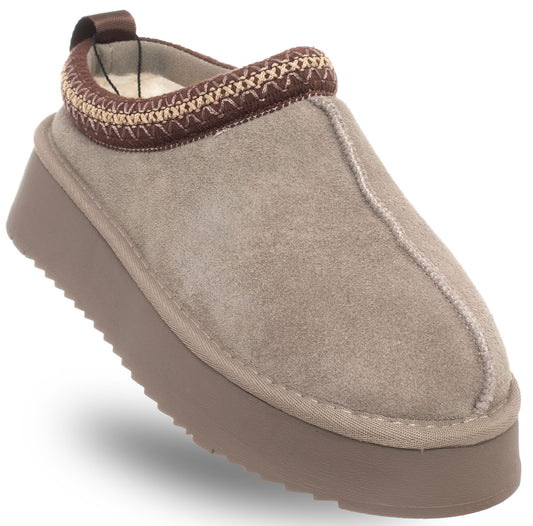 SOLO SOPRANI COUTURE Shoes SCW421P22/52 SABOT FUR TAUPE (5878) Women