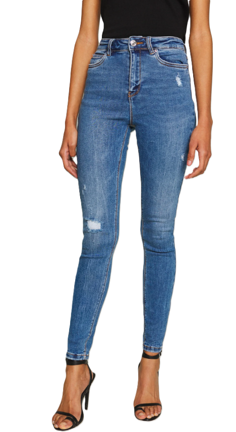 ONLY Women's Trousers JEANSY RURKI ONLMILA LIFE HWSK ANK DST NOOS MEDIUM BLUE DENIM (10746) Women