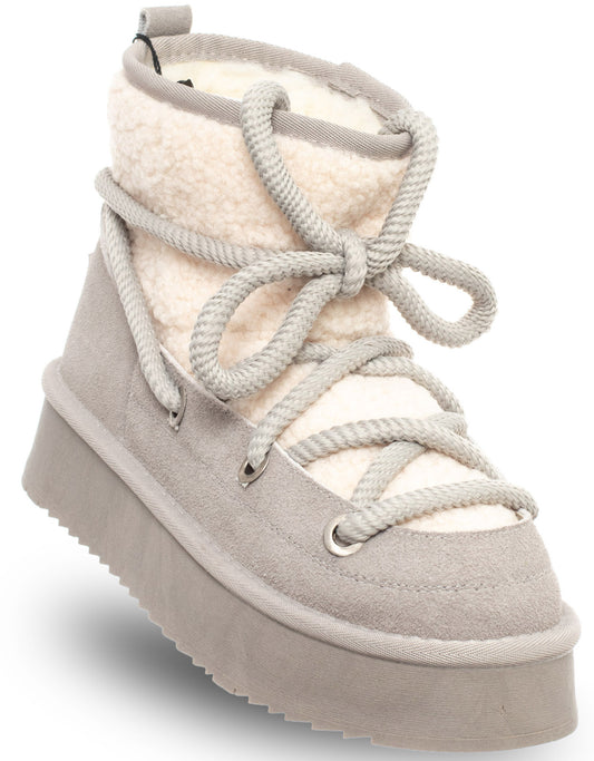 SOLO SOPRANI COUTURE Leather Ankle Boots Women's LUNAR ICE (5873) Women