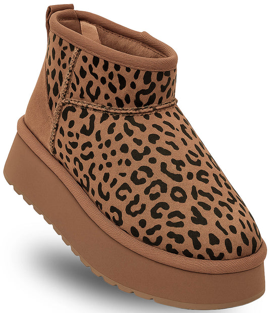 SOLO SOPRANI COUTURE Leather Ankle Boots Women's ROSY ANIMALS (8015) Women