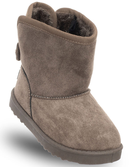 SOLO SOPRANY COUTURE Leather Ankle Boots ' SCG421P86/21 BOW GIRL TAUPE (6161) Kids