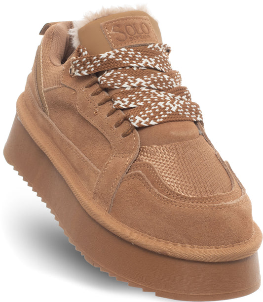 SOLO SOPRANI COUTURE Shoes SSW521P69/01 LOW LACEUP CAMEL (8202) Women